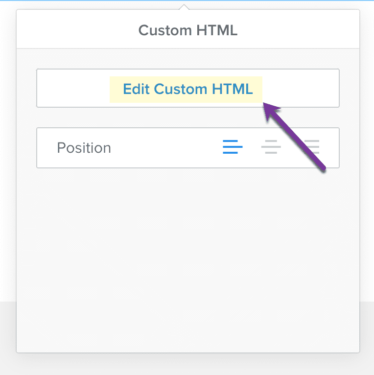 Custom HTML edit