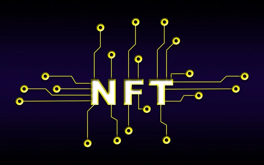 NFT with electronic circuit design. NFTs Online Courses