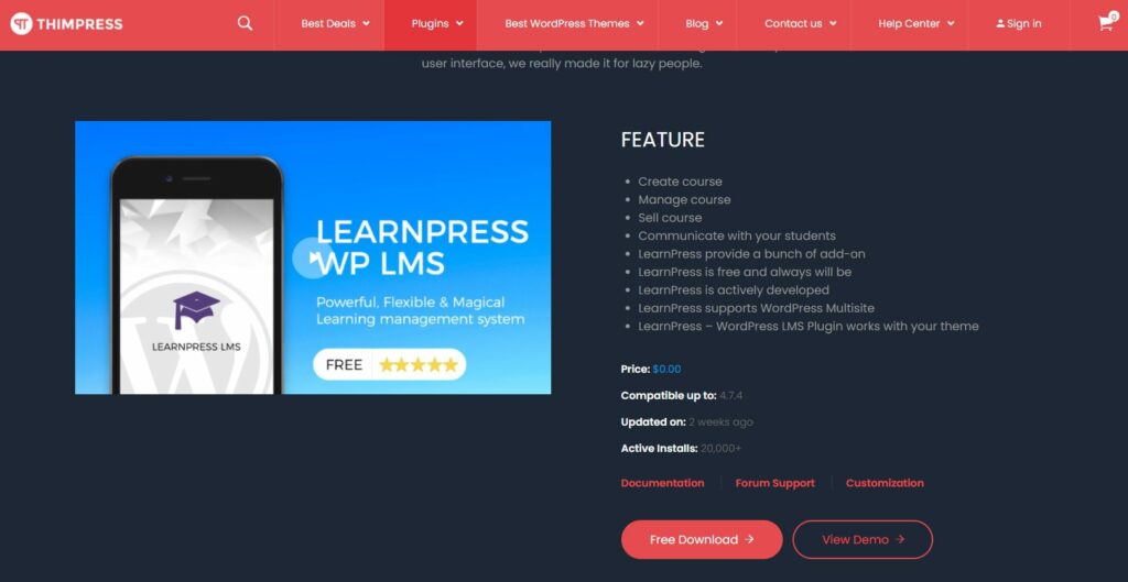 LearnPress - best free WordPress LMS plugins