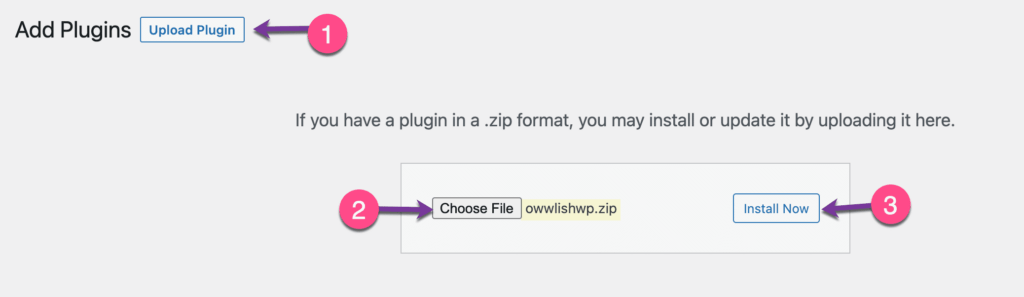 Upload and install plugin for online course