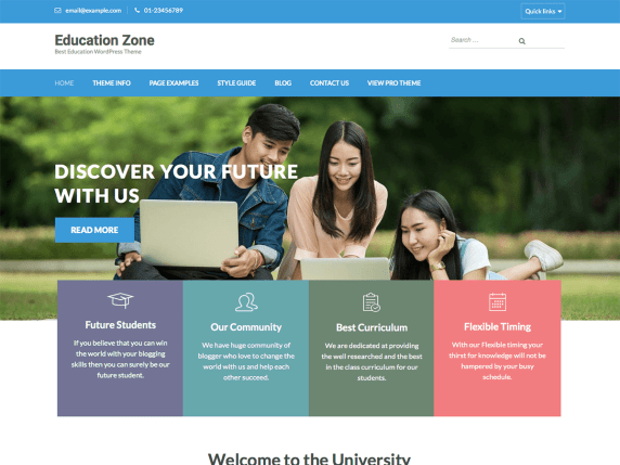 Education zone - WordPress Theme