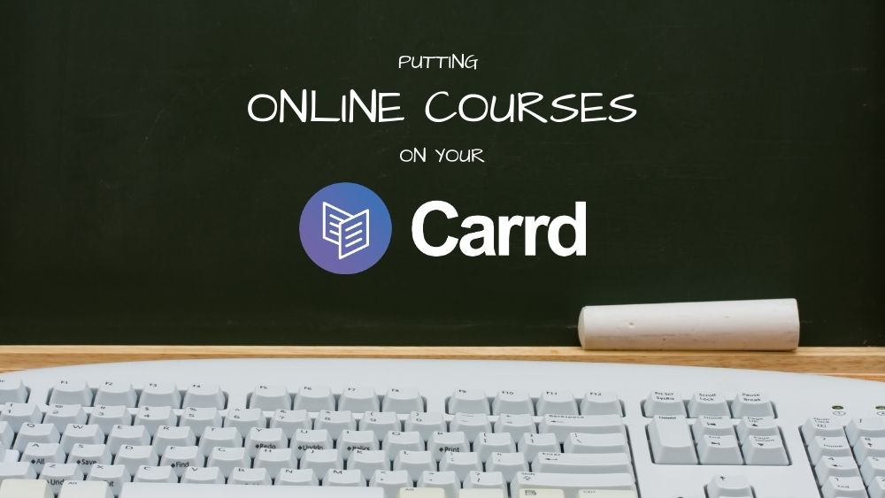 Publish online courses on Carrd - Picture of a white Keyboard