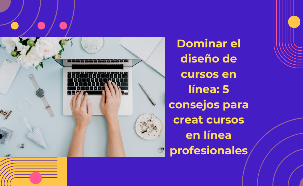 Diseñador web creando un curso en línea